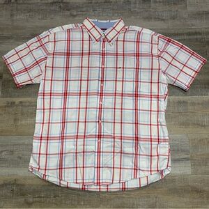 Tommy Hilfiger Vintage Y2K Men’s XL Plaid Shortsleeve Button Up Shirt